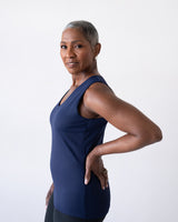 Kelly V-Neck Keyhole Sleeveless Top