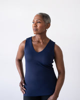 Kelly V-Neck Keyhole Sleeveless Top