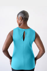 Kelly V-Neck Keyhole Sleeveless Top