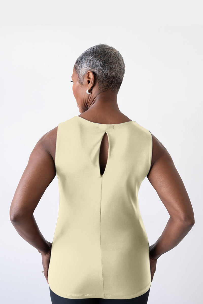 Kelly V-Neck Keyhole Sleeveless Top