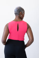 Kelly V-Neck Keyhole Sleeveless Top