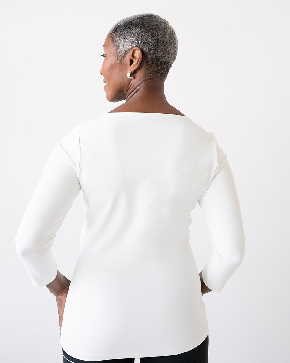 Sabrina Boatneck 3/4 Sleeve Top