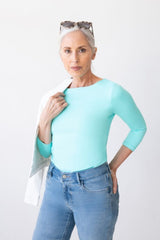 Sabrina Boatneck 3/4 Sleeve Top - Seasonal Colors
