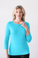 Sabrina Boatneck 3/4 Sleeve Top