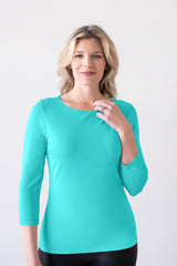 Sabrina Boatneck 3/4 Sleeve Top - SALE