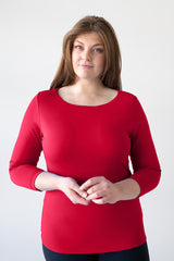 Sabrina Boatneck 3/4 Sleeve Top