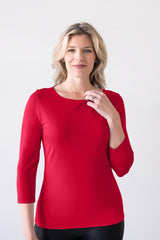 Sabrina Boatneck 3/4 Sleeve Top