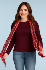 Juliet Jewel Neck Long Sleeve Top Fall 2025 Colors