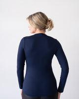 Juliet Jewel Neck Long Sleeve Top
