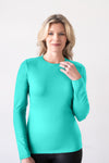 Juliet Jewel Neck Long Sleeve Top Core Fashion Colors