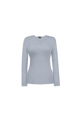 Juliet Jewel Neck Long Sleeve Top - Seasonal Colors