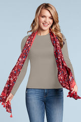 Rowena Jewel Neck Long Sleeve Top - SALE