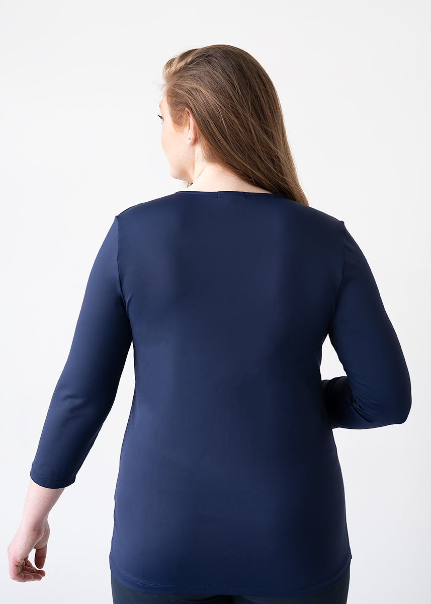 Karen Relaxed Fit 3/4 Slv V-Neck