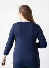 Karen Relaxed Fit 3/4 Slv V-Neck