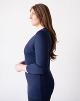 Karen Relaxed Fit 3/4 Slv V-Neck