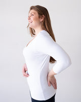 Karen Relaxed Fit 3/4 Slv V-Neck