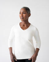 Karen Relaxed Fit 3/4 Slv V-Neck