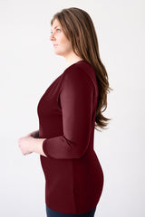 Karen Relaxed Fit 3/4 Slv V-Neck
