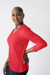 Karen Relaxed Fit 3/4 Slv V-Neck
