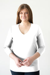 Karen Relaxed Fit 3/4 Slv V-Neck
