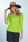 Karen Relaxed Fit 3/4 Slv V-Neck
