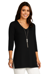 Sandra V-Neck 3/4 Sleeve Tunic Core Fashion Colors