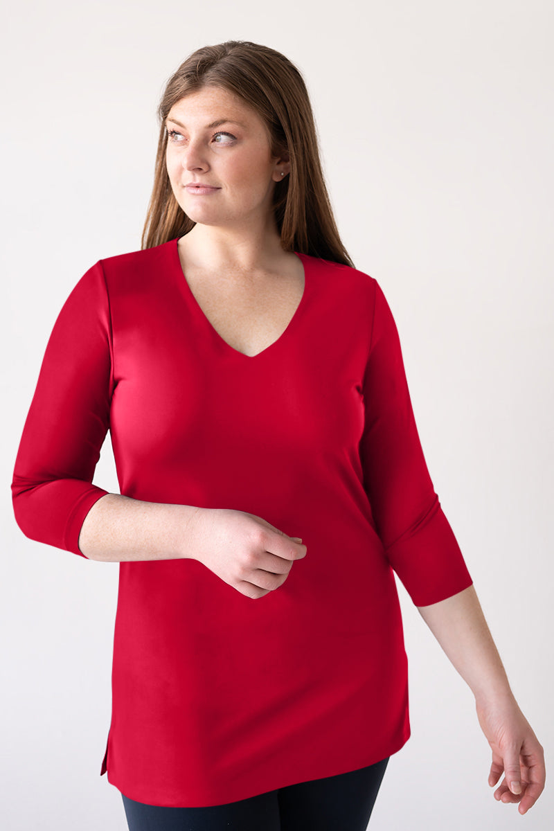 Sandra V-Neck 3/4 Sleeve Tunic