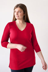 Sandra V-Neck 3/4 Sleeve Tunic