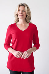 Sandra V-Neck 3/4 Sleeve Tunic