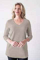 Sandra V-Neck 3/4 Sleeve Tunic - SALE