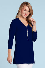 Sandra V-Neck 3/4 Sleeve Tunic