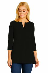 Hillary V-Placket 3/4 Sleeve Tunic Last Chance $49.99