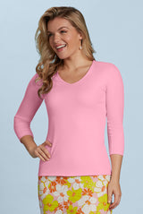 Deborah-3/4 Sleeve V-Neck