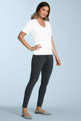 Jenny V-Neck Short Sleeve Top - Seasonal Colors