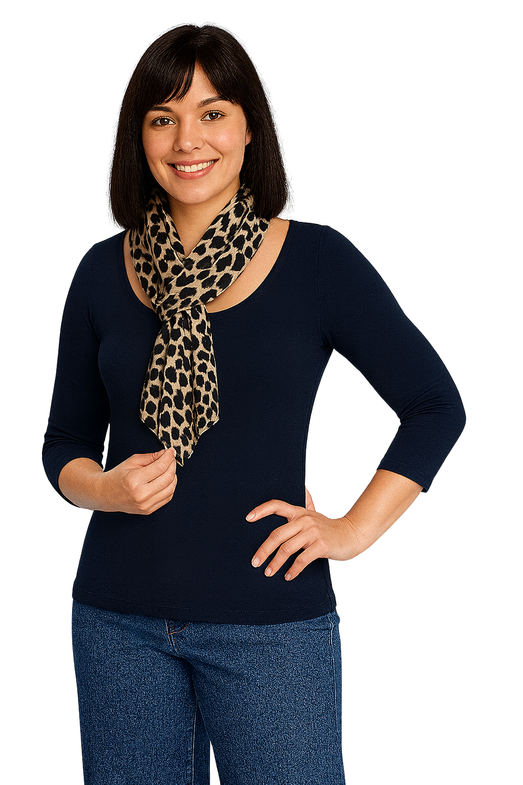 Pamela Scoop Neck 3/4 Sleeve Top NEW STYLE