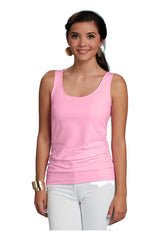 Peg Scoop Neck Ruched Hem Tank Top in Cotton Candy