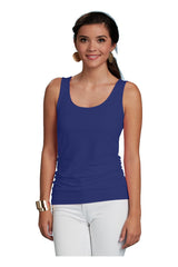 Peg Scoop Neck Ruched Hem Tank Top in Mazarine