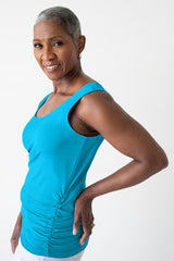 Peg Scoopneck Ruched Tank Top