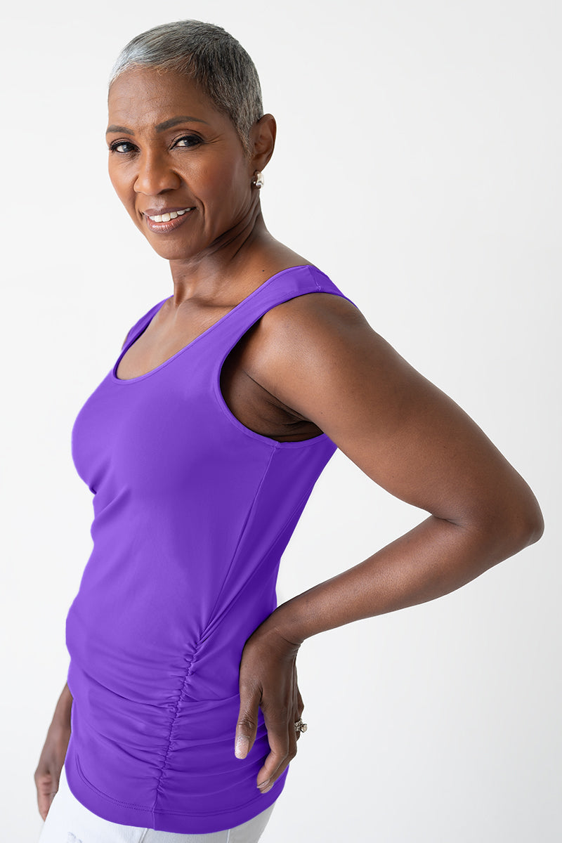 Peg Scoopneck Ruched Tank Top