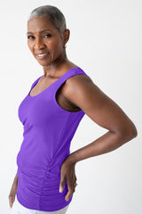 Peg Scoopneck Ruched Tank Top