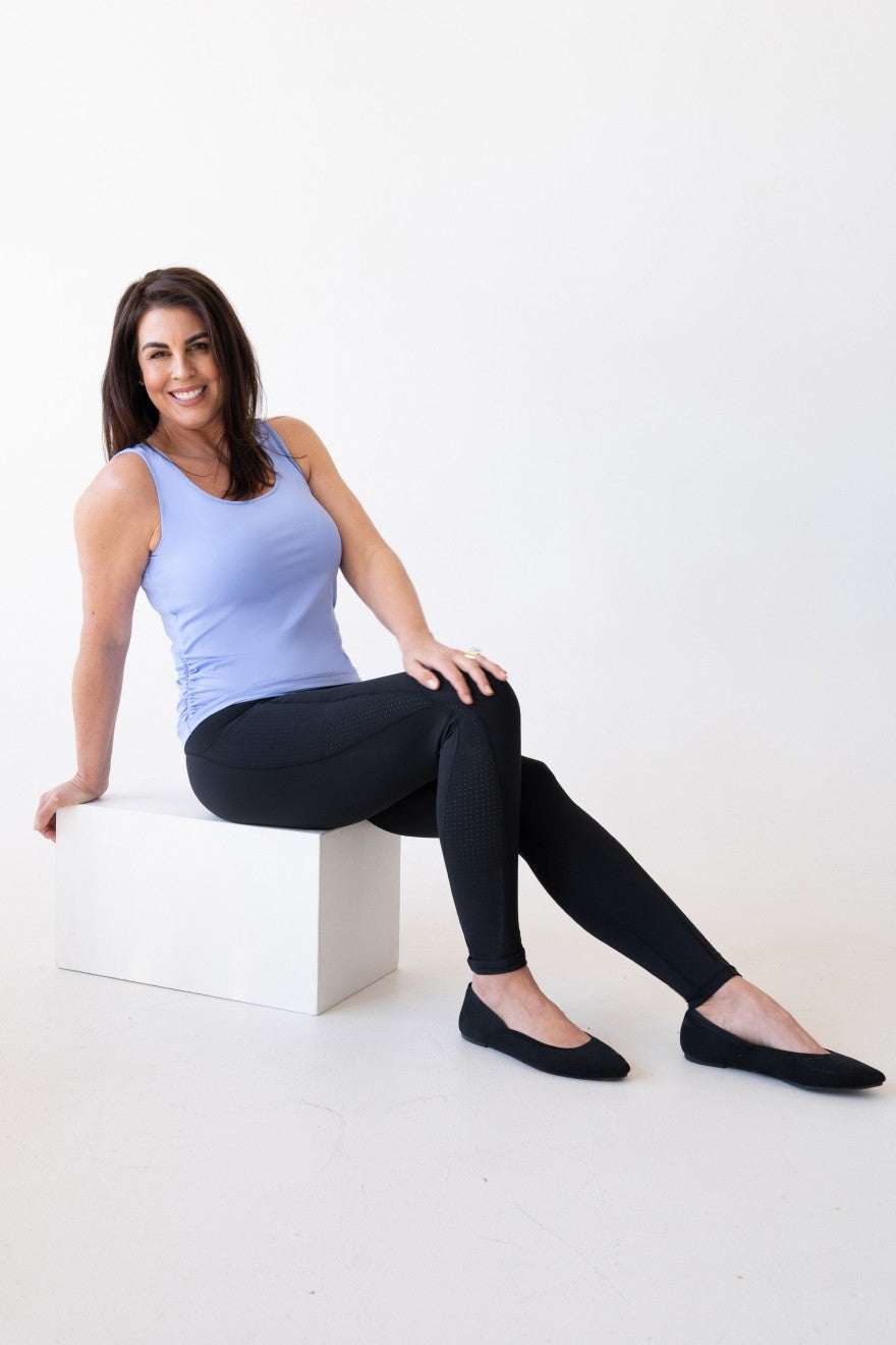 Peg Scoopneck Ruched Tank Top