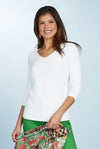 Charlotte V-Neck 3/4 Sleeve Layering Top