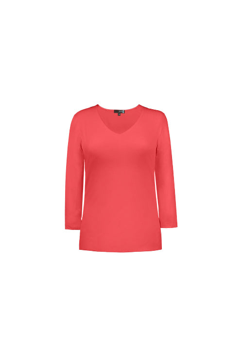 Karen V-Neck 3/4 Sleeve Top (Relaxed Fit) - SALE