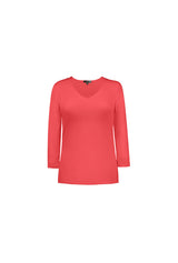Karen V-Neck 3/4 Sleeve Top (Relaxed Fit) - SALE