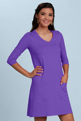Emily V-Neck 3/4 Sleeve Dress
