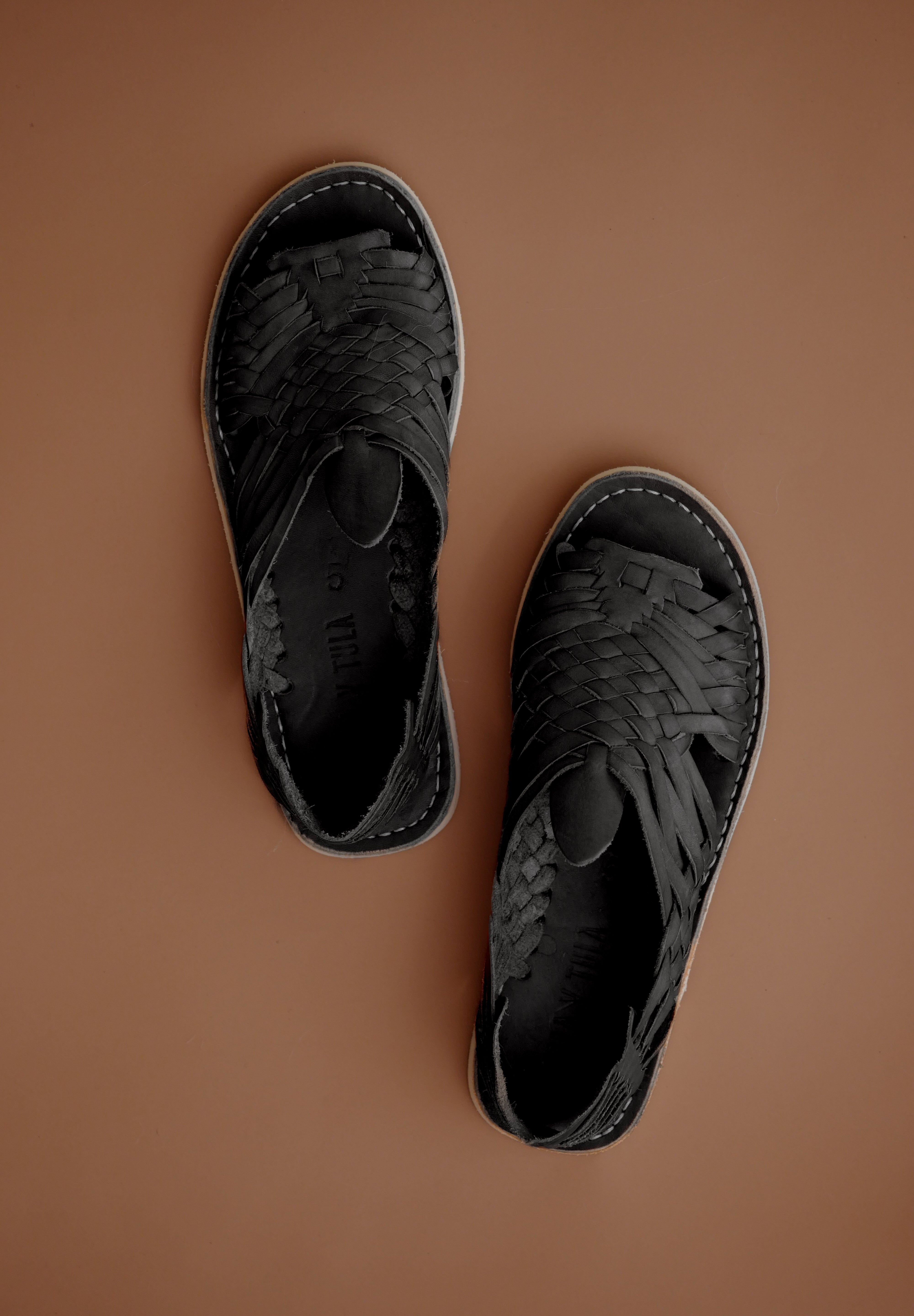 Black Leather Pachuco Huarache