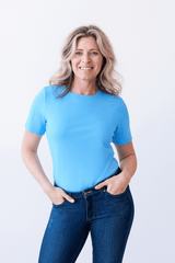 Cathy Jewel Neck Short Sleeve Top