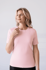 Cathy Jewel Neck Short Sleeve Top