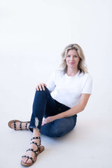 Cathy Jewel Neck Short Sleeve Top