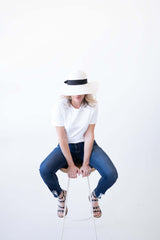 Cathy Jewel Neck Short Sleeve Top